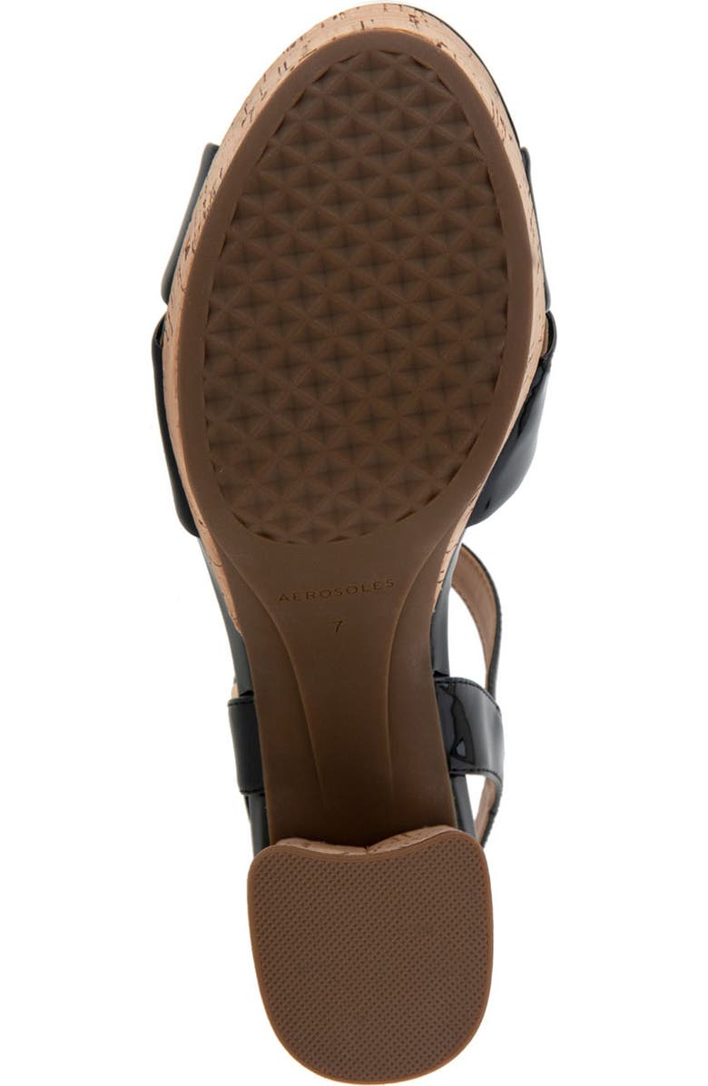 Aerosoles Cosmos Sandal - Wide Width Available, Alternate, color, Black Patent Pu
