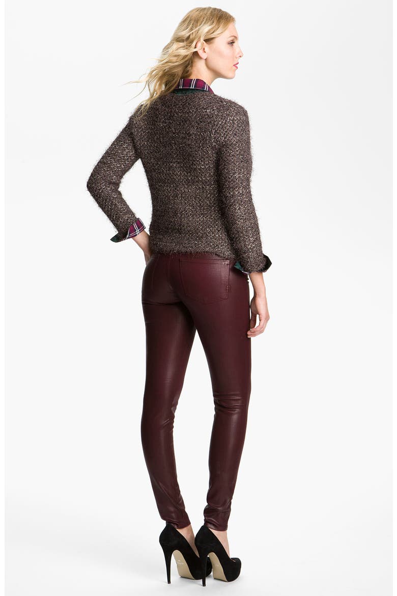 'Legacy Leather' Faux Leather Skinny Jeans, Alternate, color, OXBLOOD