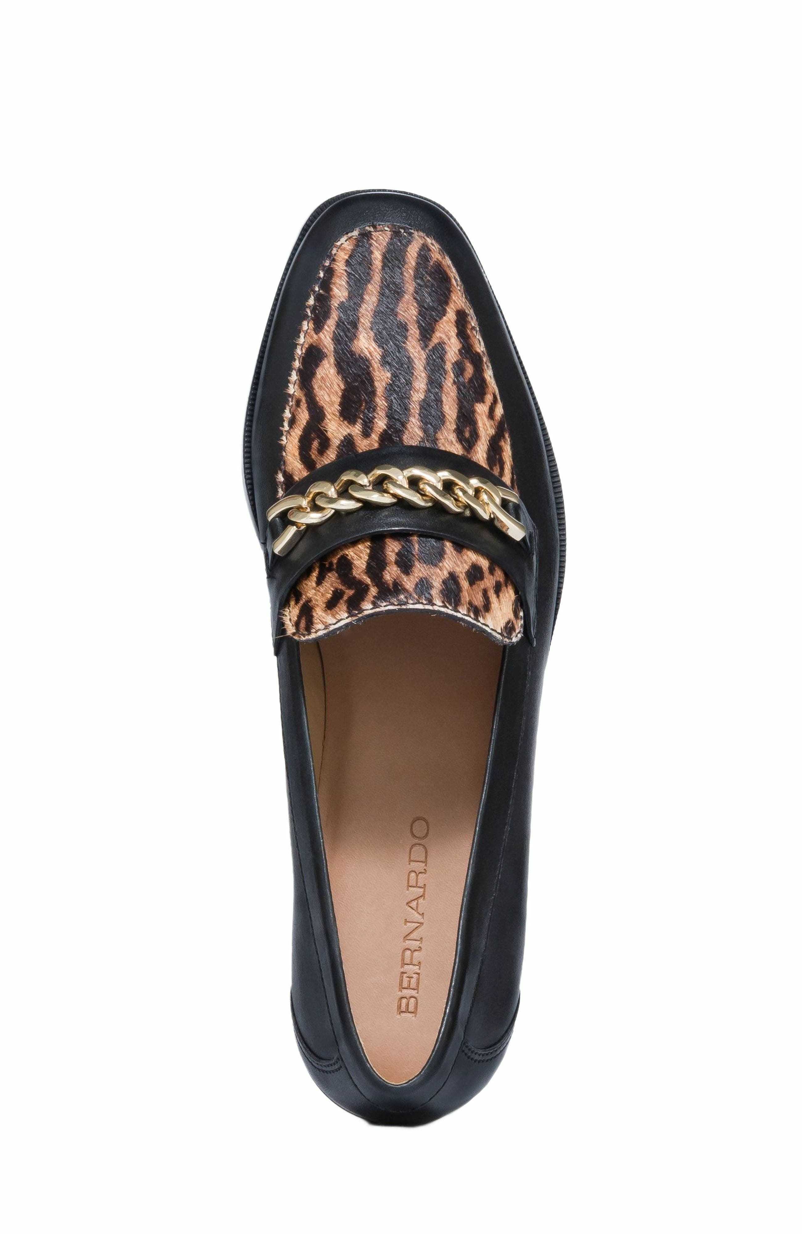 Bernardo Footwear Zephyr Haircalf Chain Loafer, Alternate, color, 