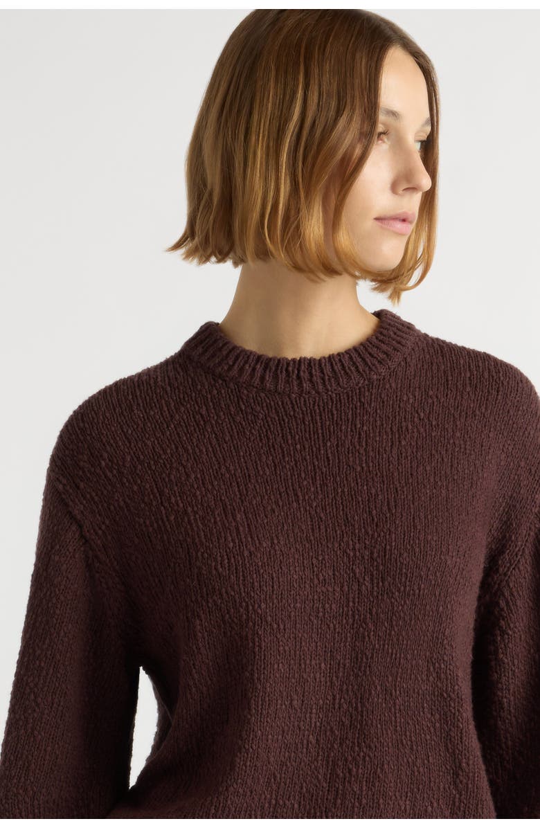 Modern Citizen Sonya Textured Organic Cotton Sweater, Alternate, color, Dark Umber