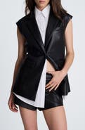 Kenneth Cole Layered Faux Leather Vest & Shirt Set