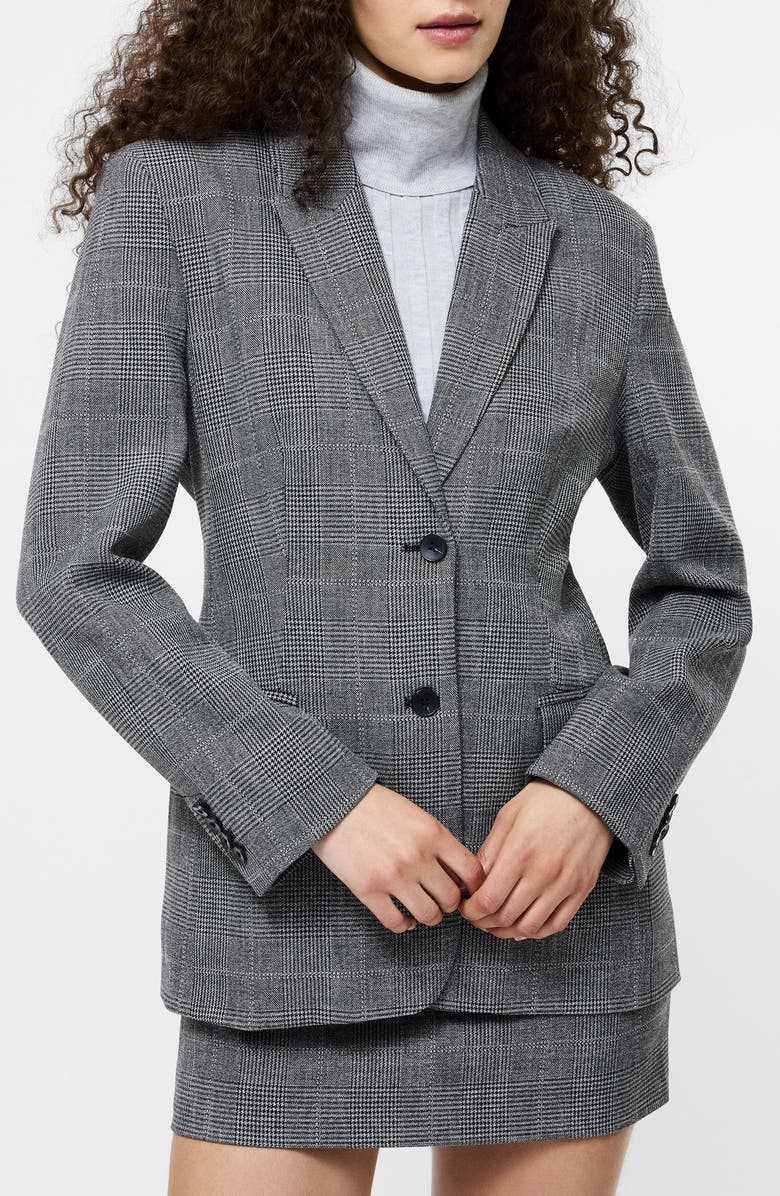 French Connection Owen Glen Plaid Blazer, Main, color, Charcoal