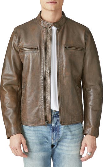 Lucky Brand Bonneville Washed Leather Jacket Nordstrom