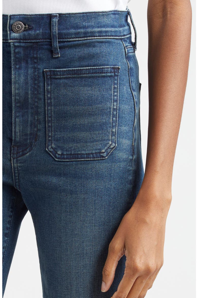 Beverly Patch Pocket High Waist Skinny Flare Jeans, Alternate, color, SEAWATER STONE