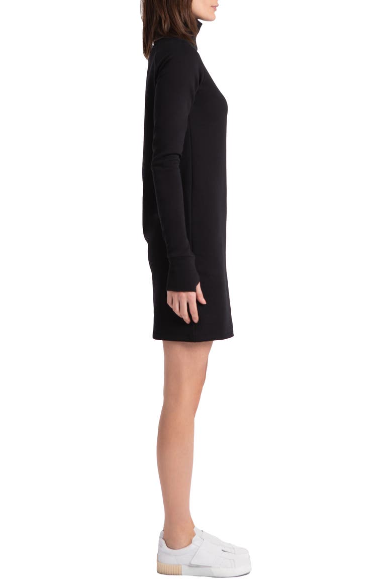 Alani Long Sleeve Sweatshirt Dress, Alternate, color, BLACK
