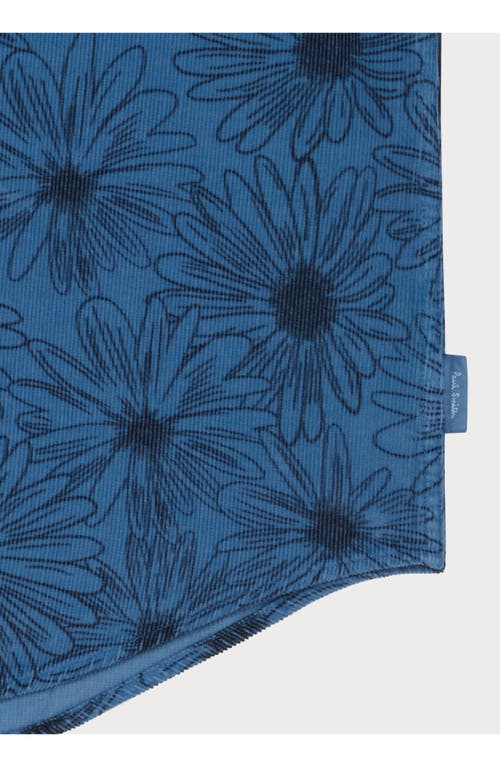 Ps By Paul Smith Ps Paul Smith Tailored Fit Floral Organic Cotton Button-down Shirt In Blue