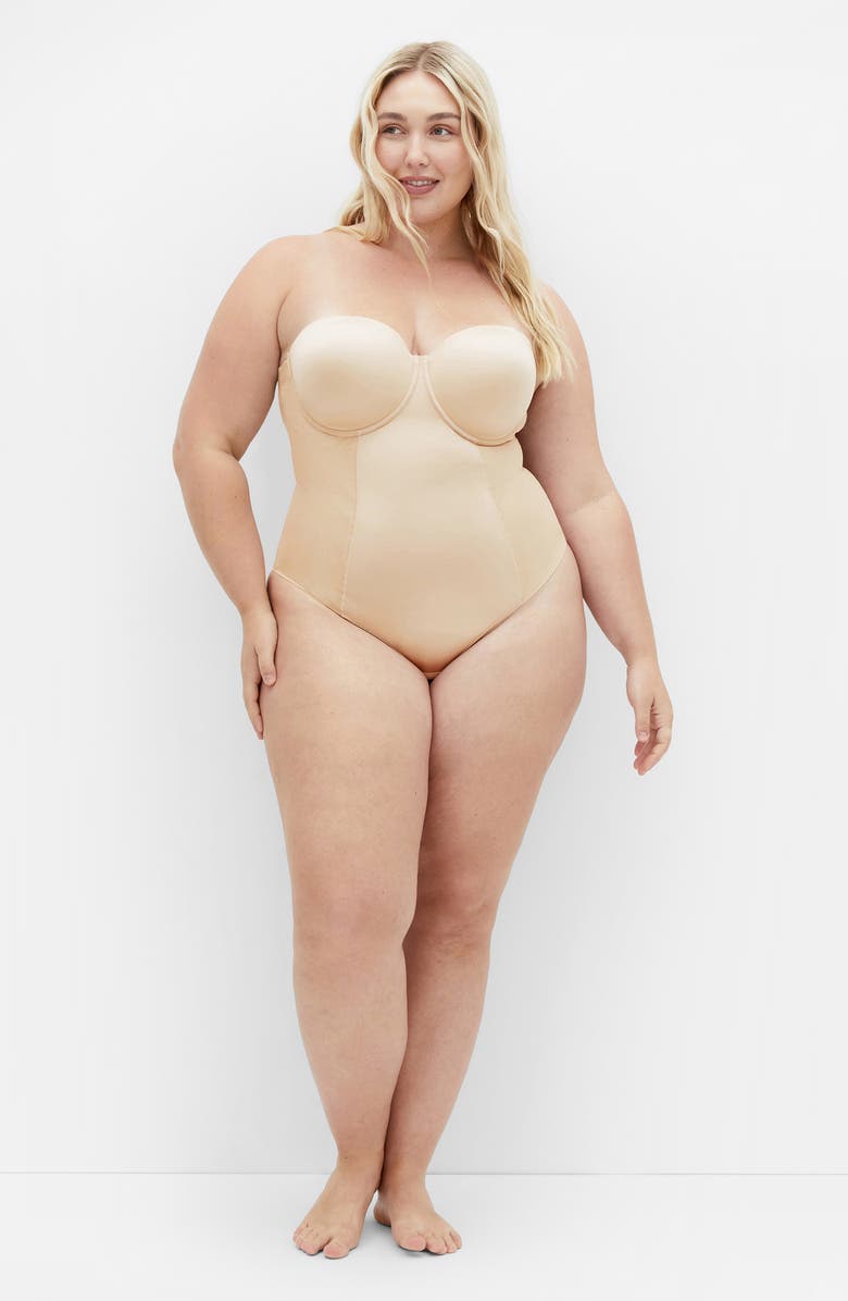 City Chic Strapless Bodysuit, Alternate, color, 