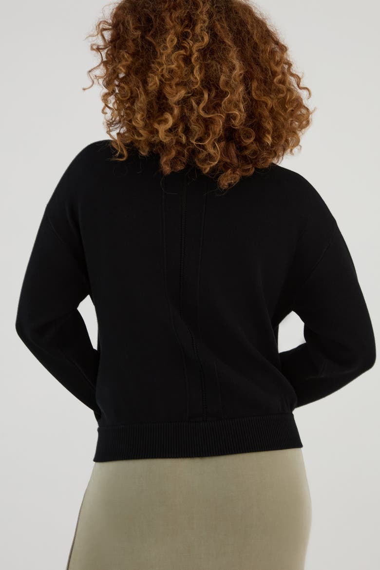 The Sweater Bomber Jacket, Alternate, color, INK