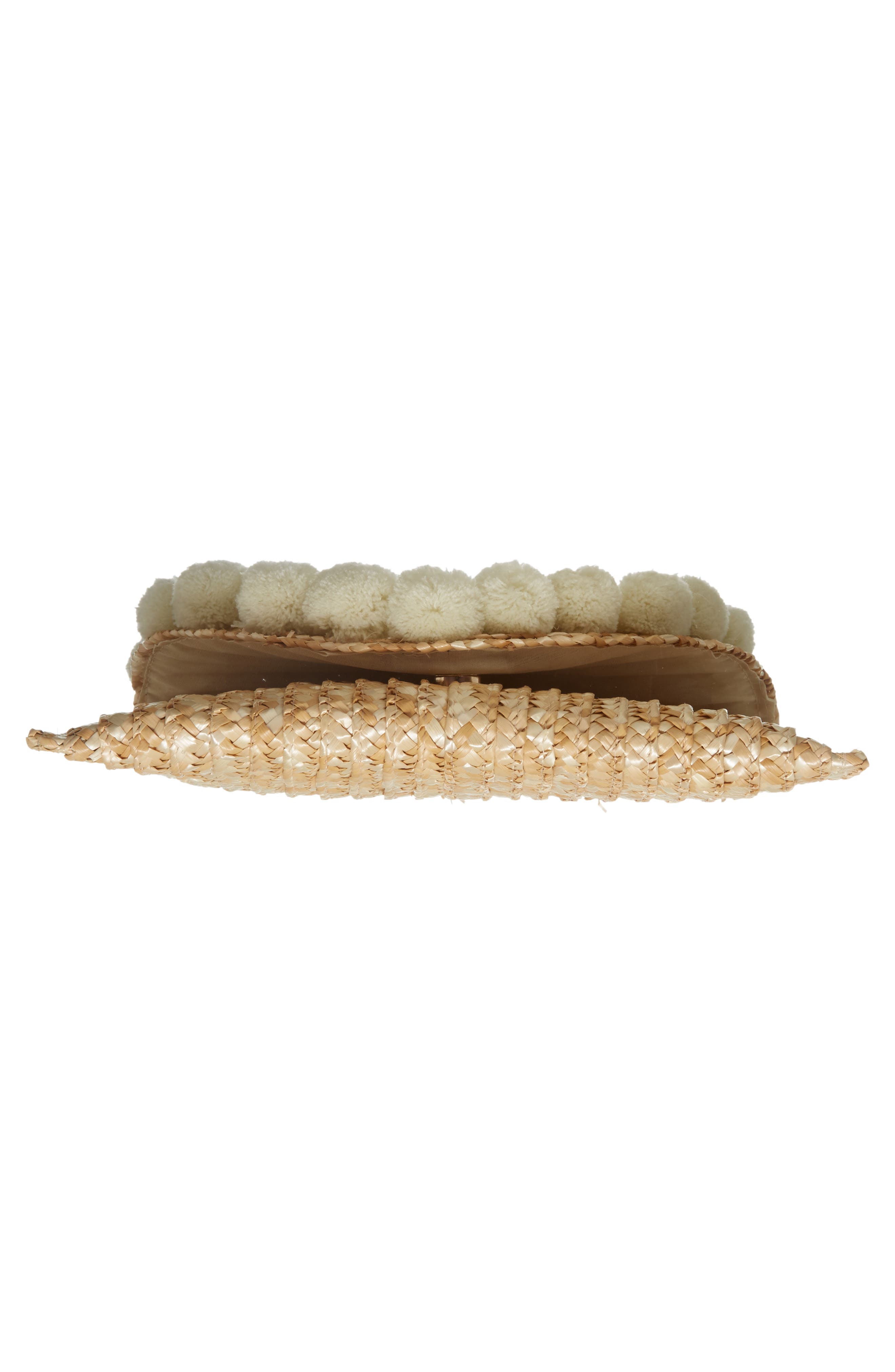 Fortuna Straw Clutch, Alternate, color, NATURAL