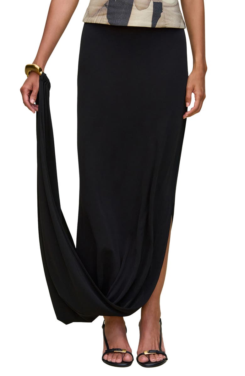 Cult Gaia Sola Bracelet Maxi Skirt, Main, color, Black