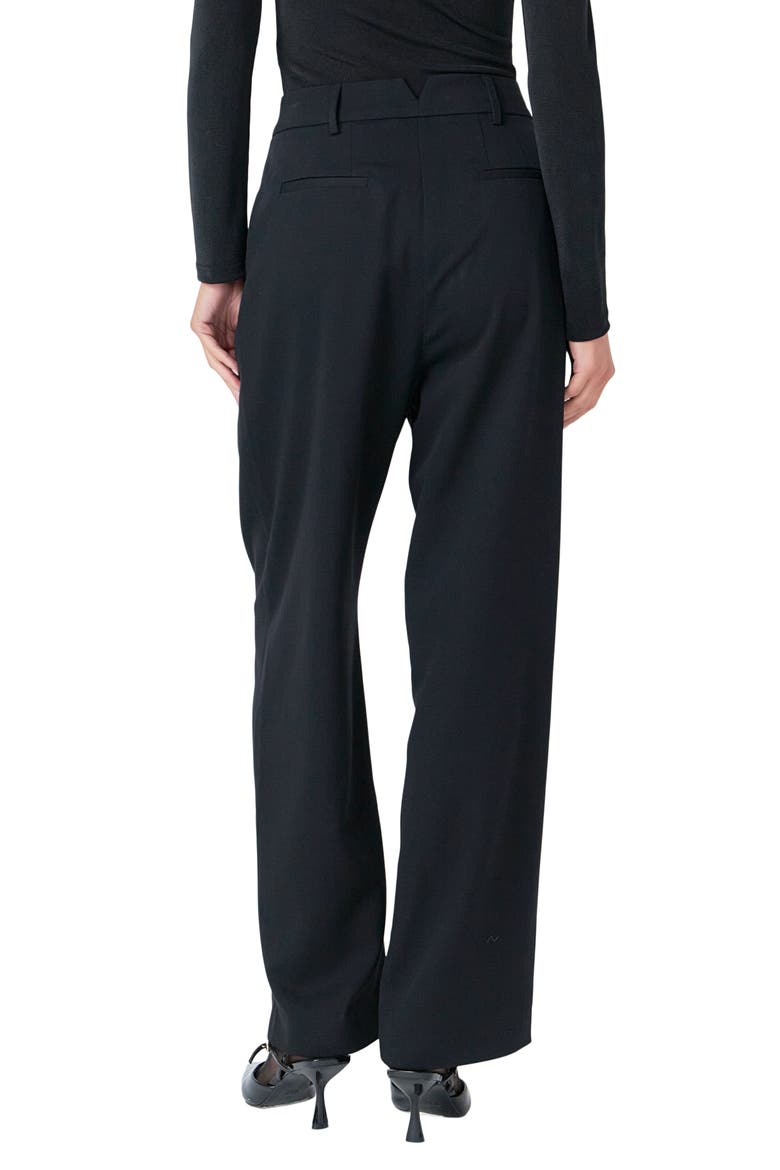 Pleated Wide Leg Pants, Alternate, color, BLACK