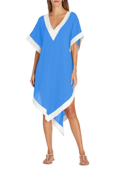 Aria High-Low Crepe de Chine Cover-up Dress