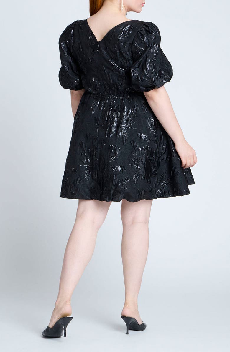 ELOQUII Brocade Bubble Minidress, Alternate, color, 