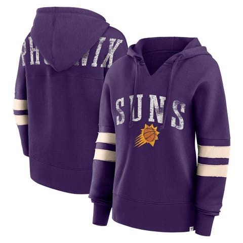 Women's Fanatics Branded Purple Phoenix Suns Bold Move Dolman V-Neck Pullover Hoodie