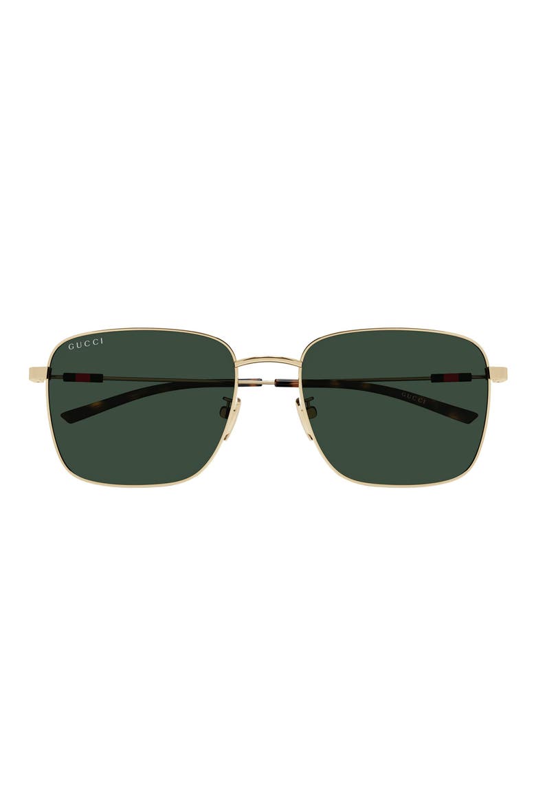 GG2097SK 56mm Rectangular Sunglasses, Main, color, GOLD