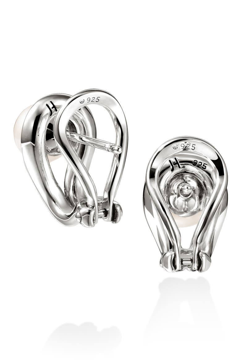 Surf Earrings, Sterling Silver, Freshwater Pearls, Alternate, color, SILVER