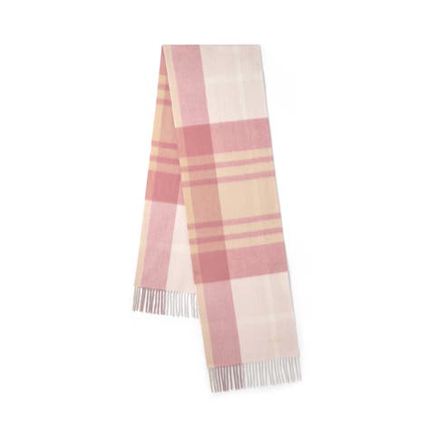 Small Check Merino Wool Scarf