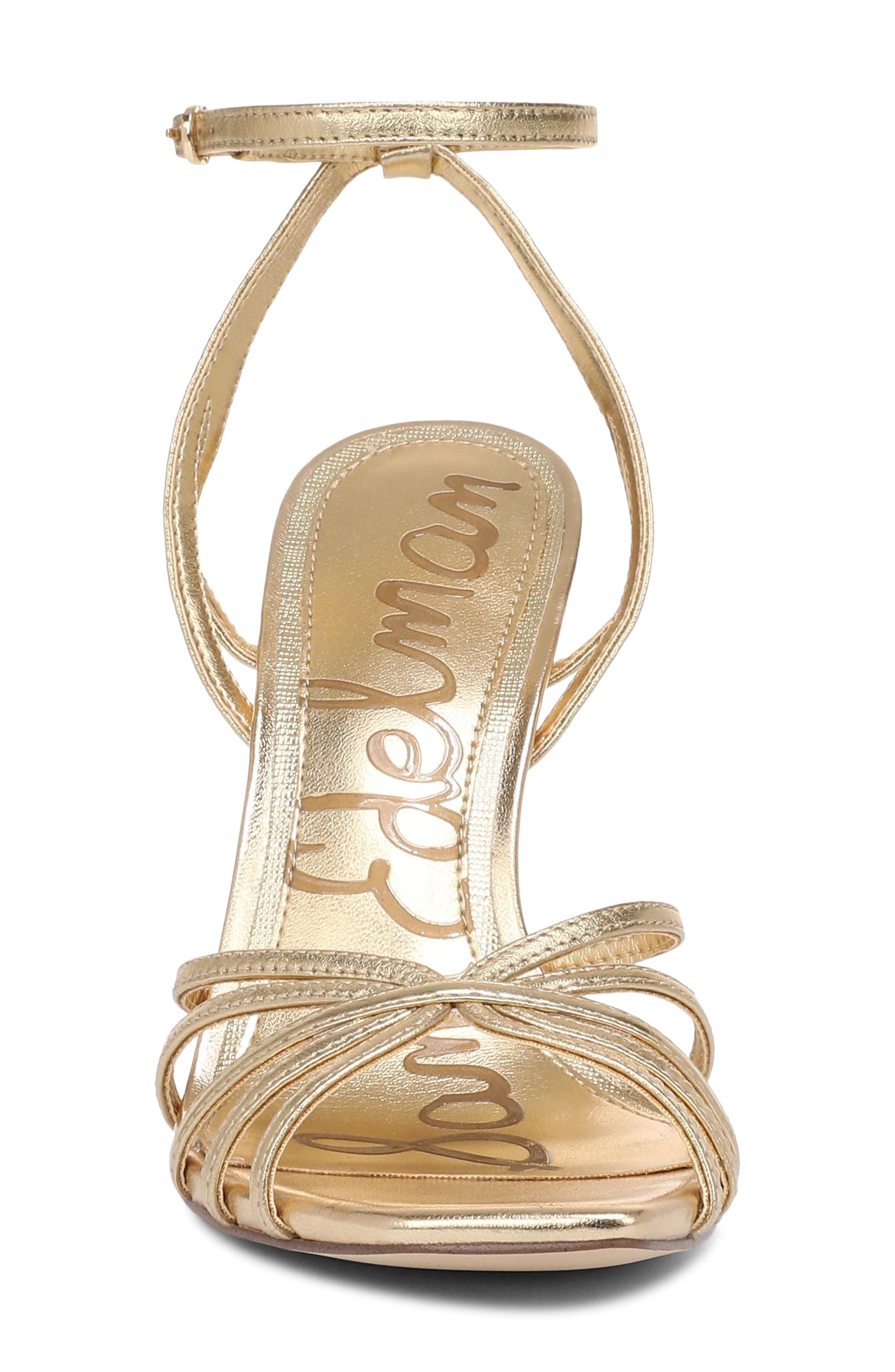 Lili Ankle Strap Sandal, Alternate, color, AMBER GOLD