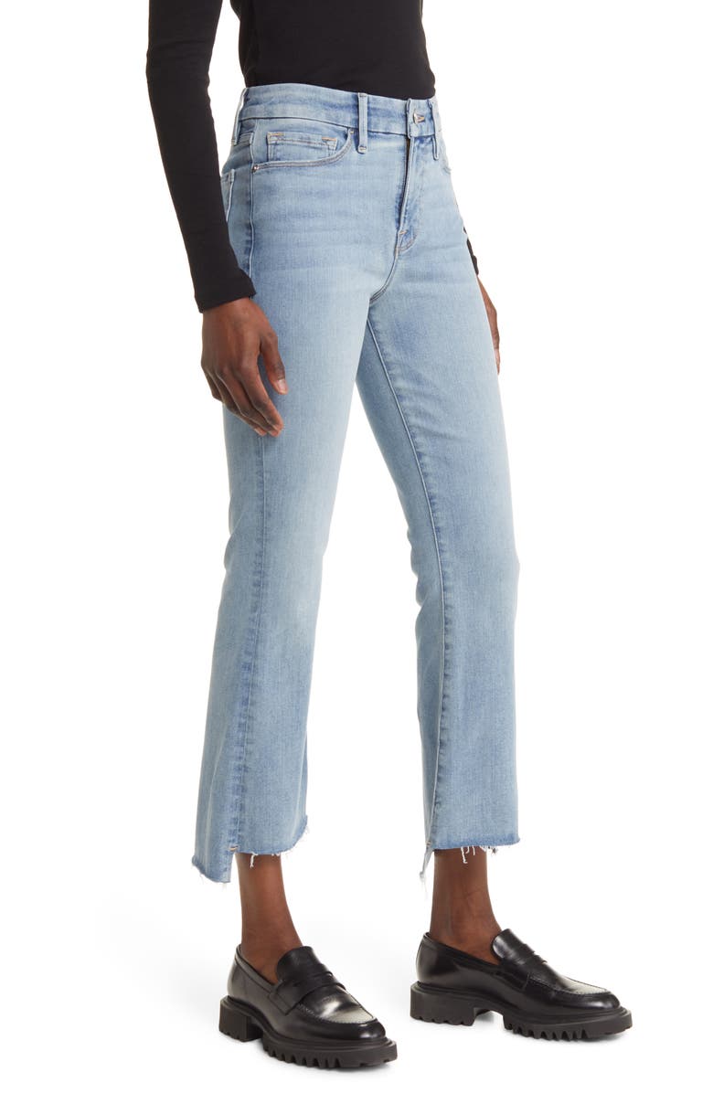 FRAME Le Crop Mini Bootcut Stagger Raw Hem Jeans, Alternate, color, 