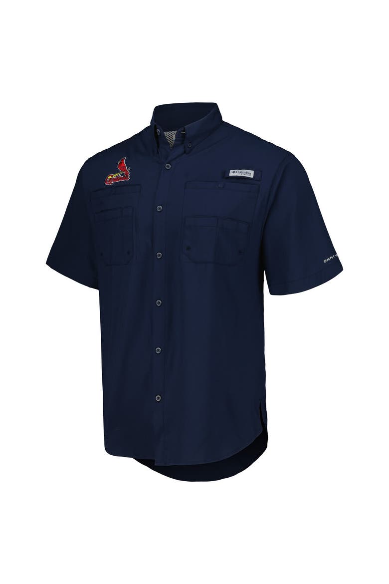 Men's Columbia Navy St. Louis Cardinals Tamiami Omni-Shade Button-Down Shirt, Alternate, color, Navy