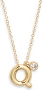 Chelsea28 Goldtone Initial Pendant Necklace