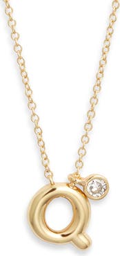 Chelsea28 Goldtone Initial Pendant Necklace