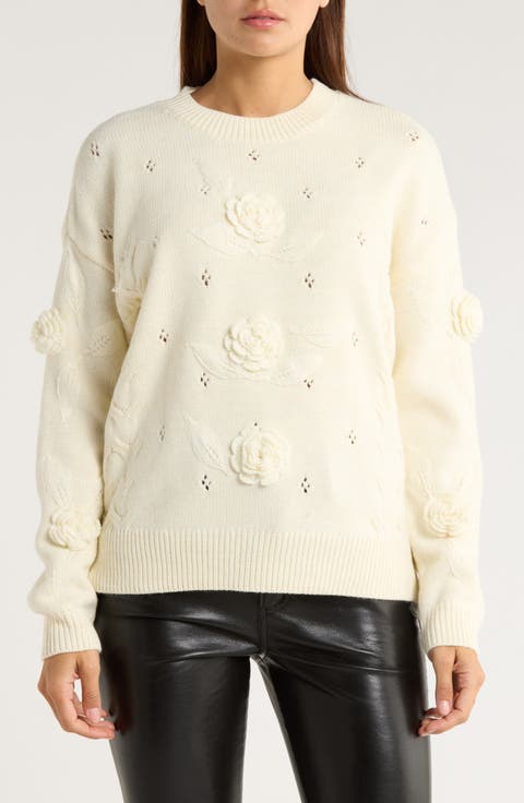 Appliqué Crewneck Sweater
