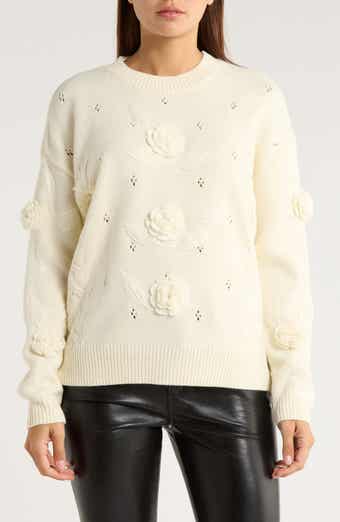 INTERNATIONAL DESIGNER Appliqué Crewneck Sweater