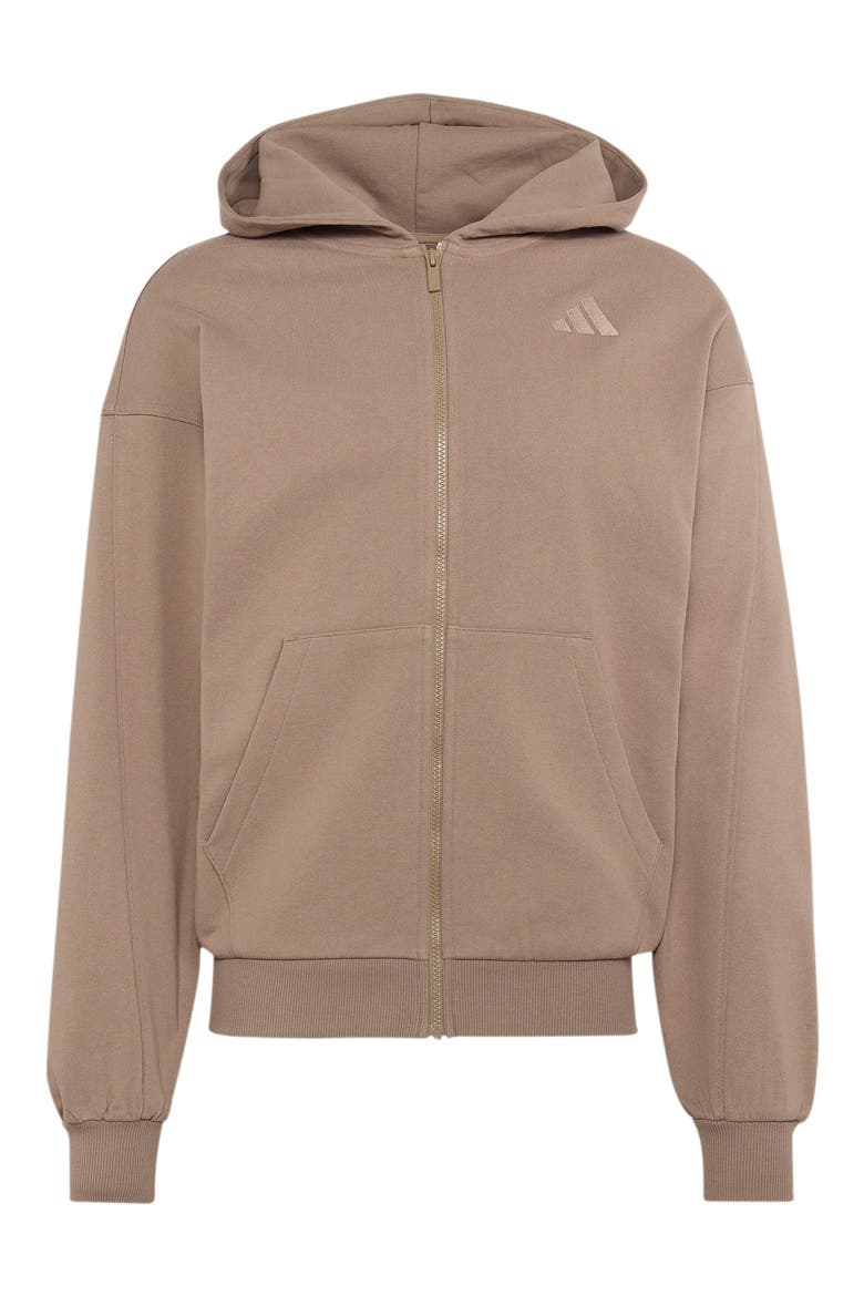 Cotton Full Zip Hoodie, Alternate, color, KHAKI SIX