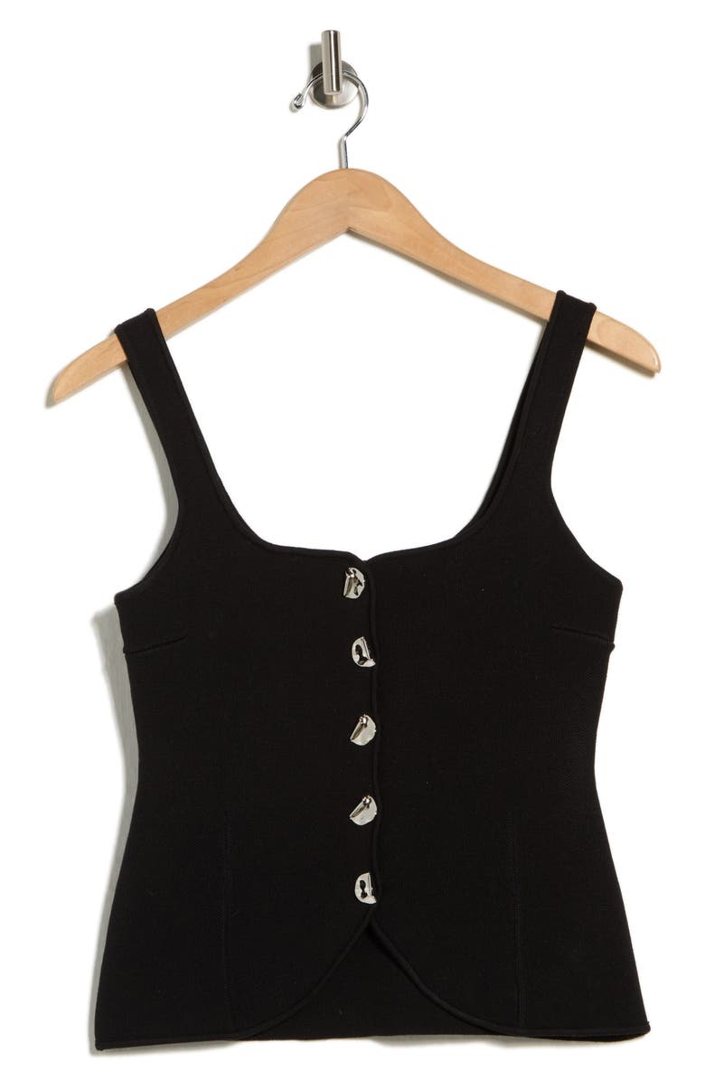 NSR Button Front Sweater Tank, Main, color, Black