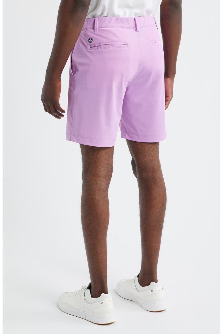 Bunker Flat Front Stretch Golf Shorts, Alternate, color, VIOLET