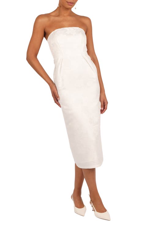 Avah Strapless Midi Dress