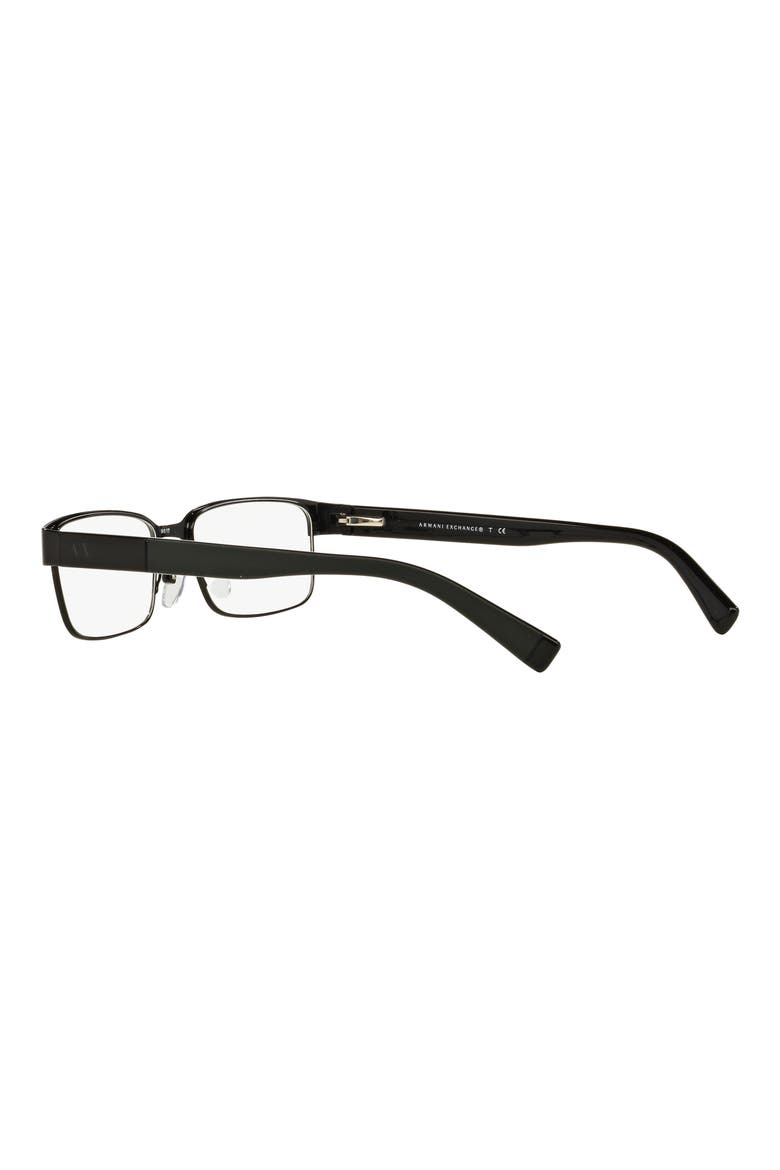 54mm Rectangular Optical Glasses, Alternate, color, SHINY BLACK