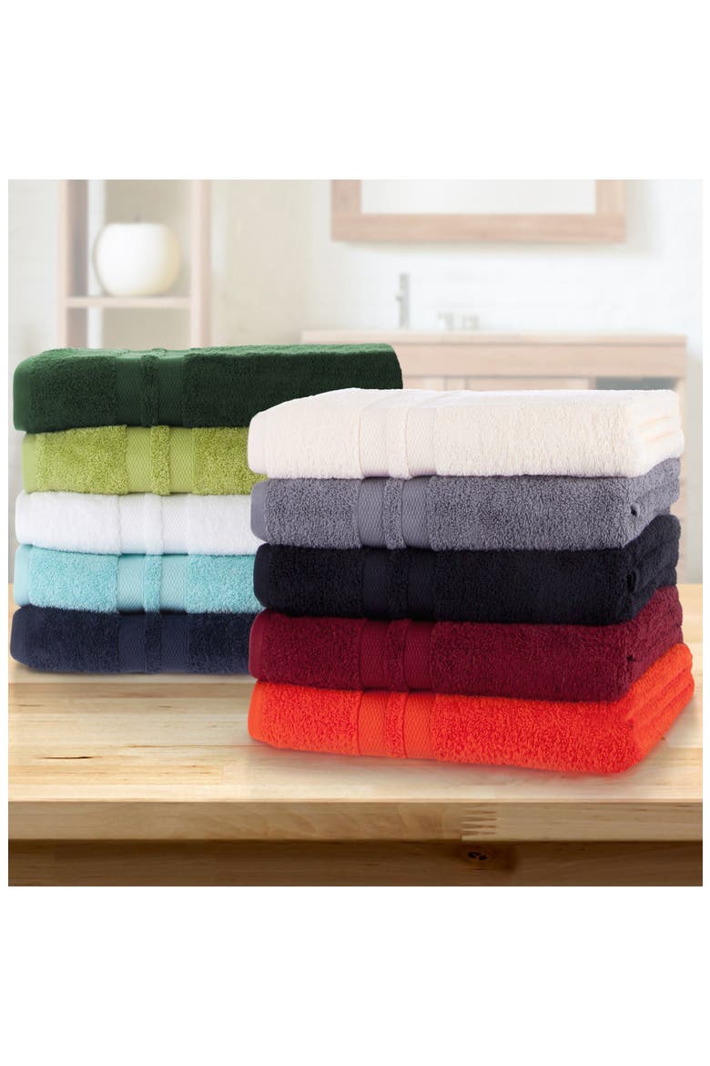 3-Piece Turkish Cotton Towel Set, Alternate, color, CHARCOAL