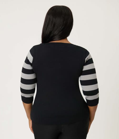 Unique Vintage Plus Size Minou Sweater In Black