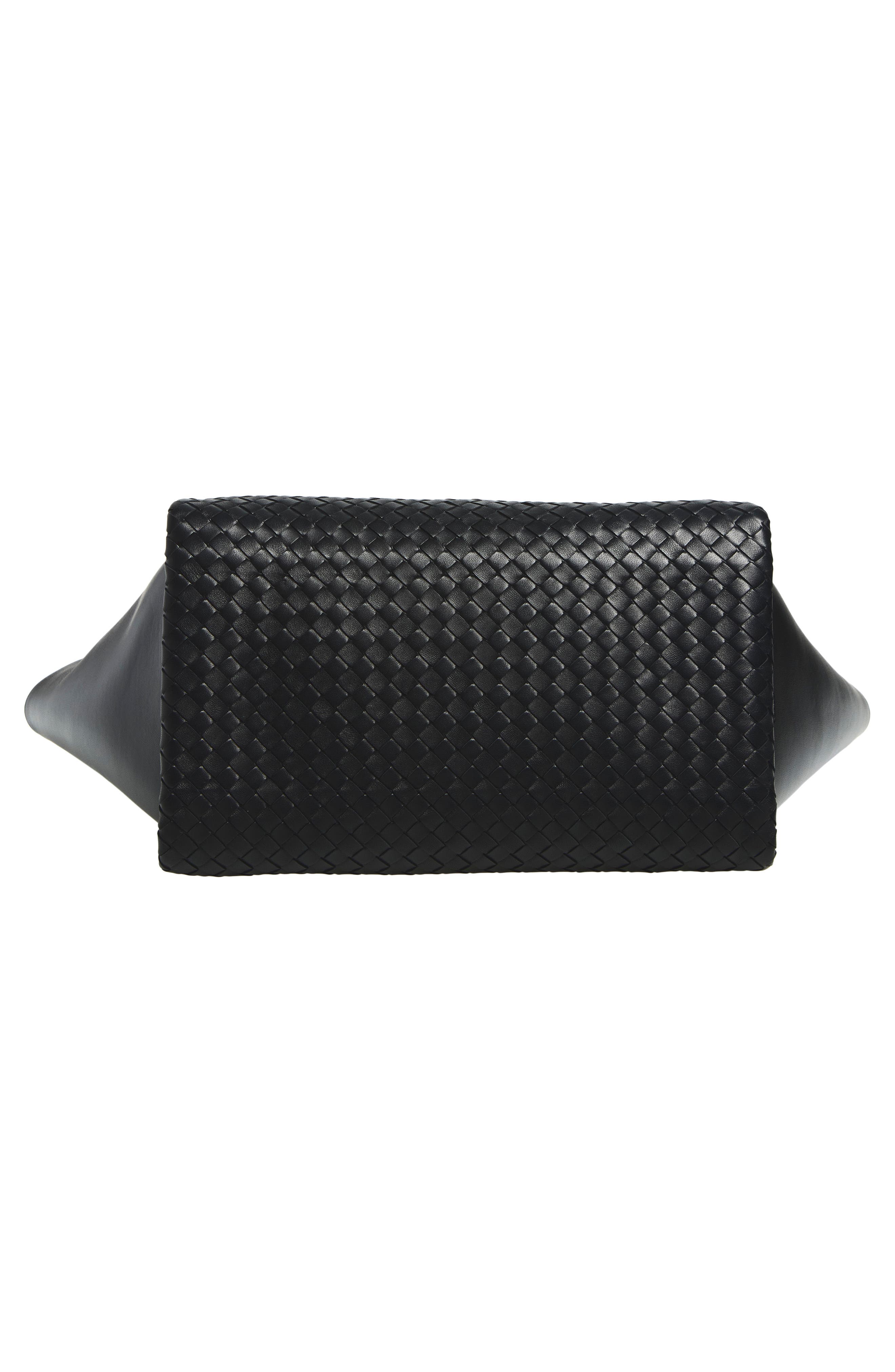 Corso Intrecciato Leather Tote, Alternate, color, 1007 BLACK-BRASS VIBRATO