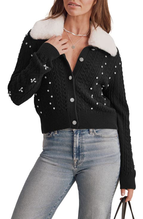 Chandler Faux Fur Collar Cardigan