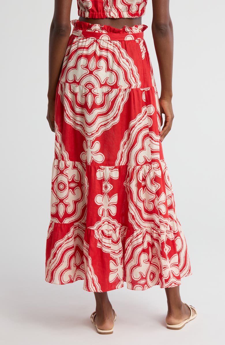 lemlem Sanaa Linen Maxi Skirt, Alternate, color,