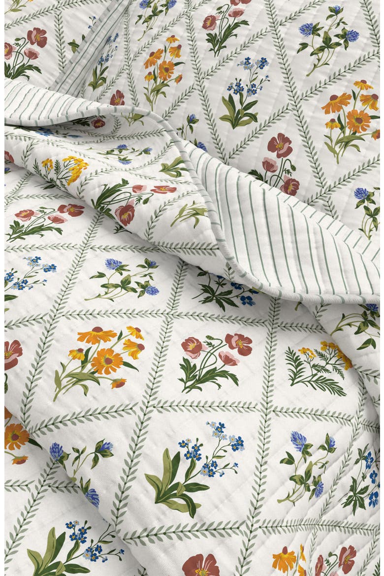 Floral Lattice Scalloped Quilt, Alternate, color, FLORAL LATTICE