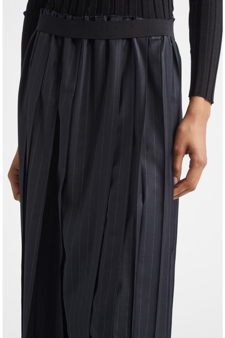 Joan Pinstripe Stretch Wool Blend Skirt, Alternate, color, CHARCOAL PINSTRIPE