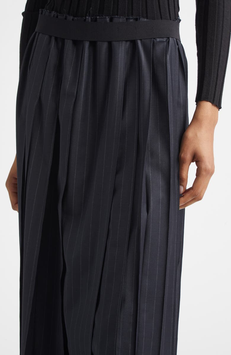NACKIYÈ Joan Pinstripe Stretch Wool Blend Skirt, Alternate, color, Charcoal Pinstripe