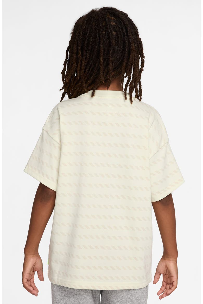 Kids' Sportswear Max90 Broken Stripe Cotton T-Shirt, Alternate, color, SOFT PEARL