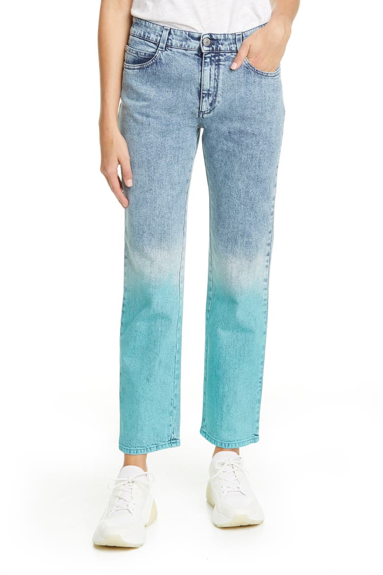 The Straight Dip Dye Boyfriend Jeans, Main, color, DEGRADE