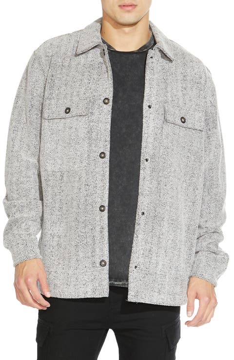 Relaxed Fit Knit Shirt Jacket