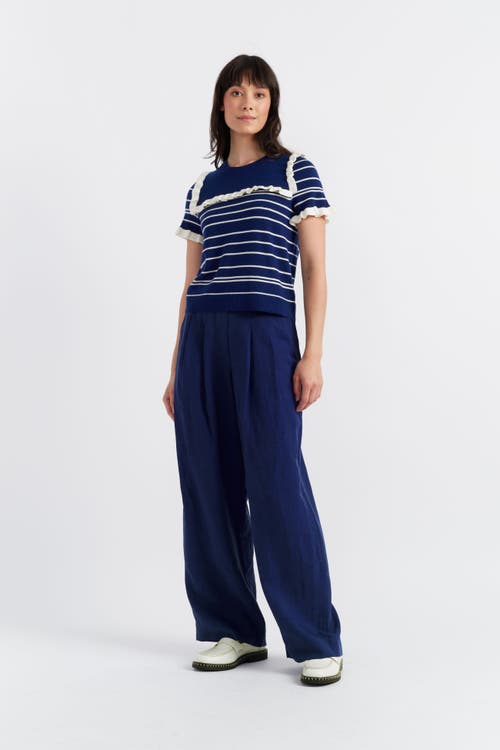 Chinti & Parker Nautical T-shirt In Admiral Blue