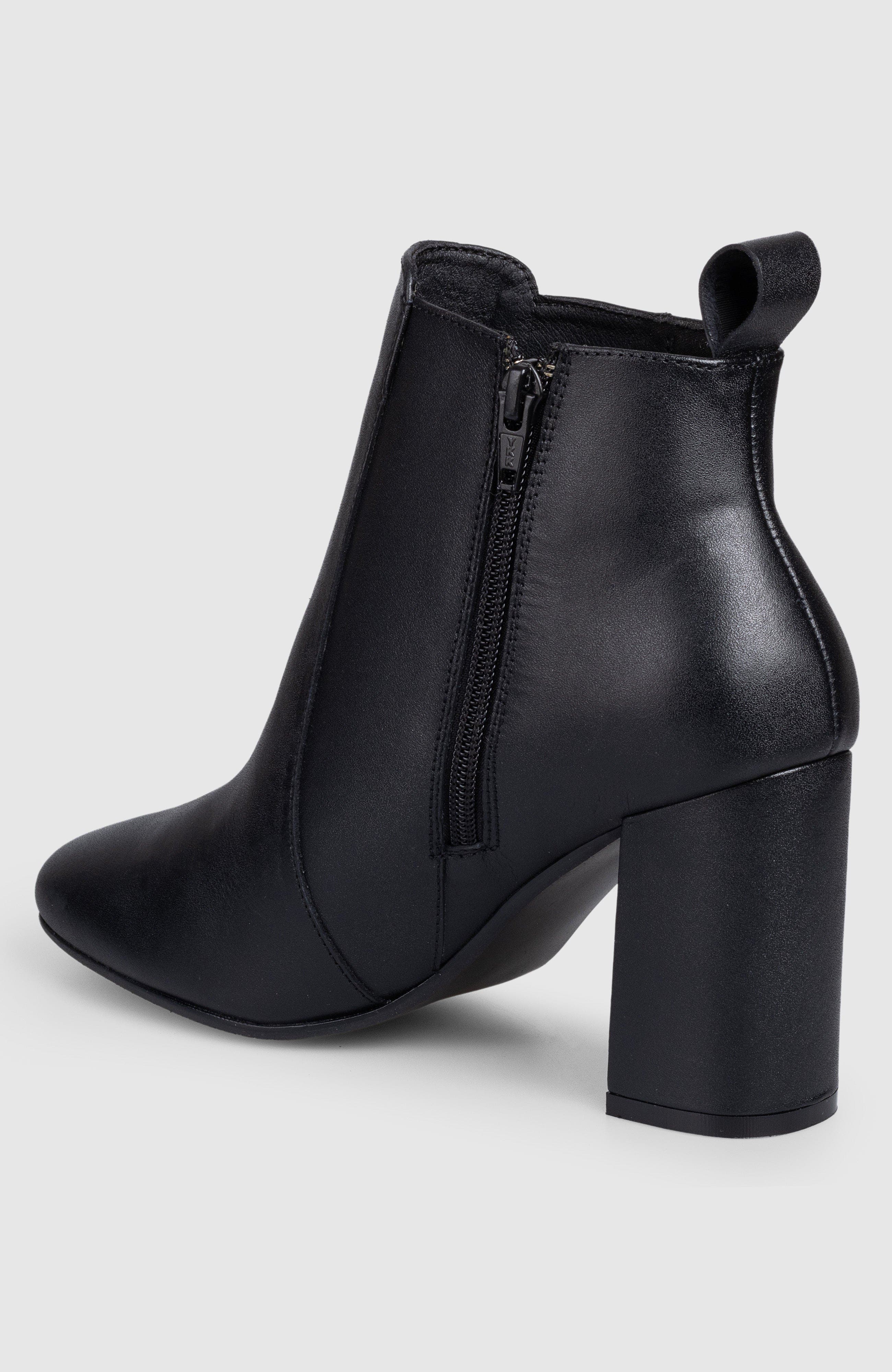 Samantha Block Heel Side Up Bootie, Alternate, color, Black