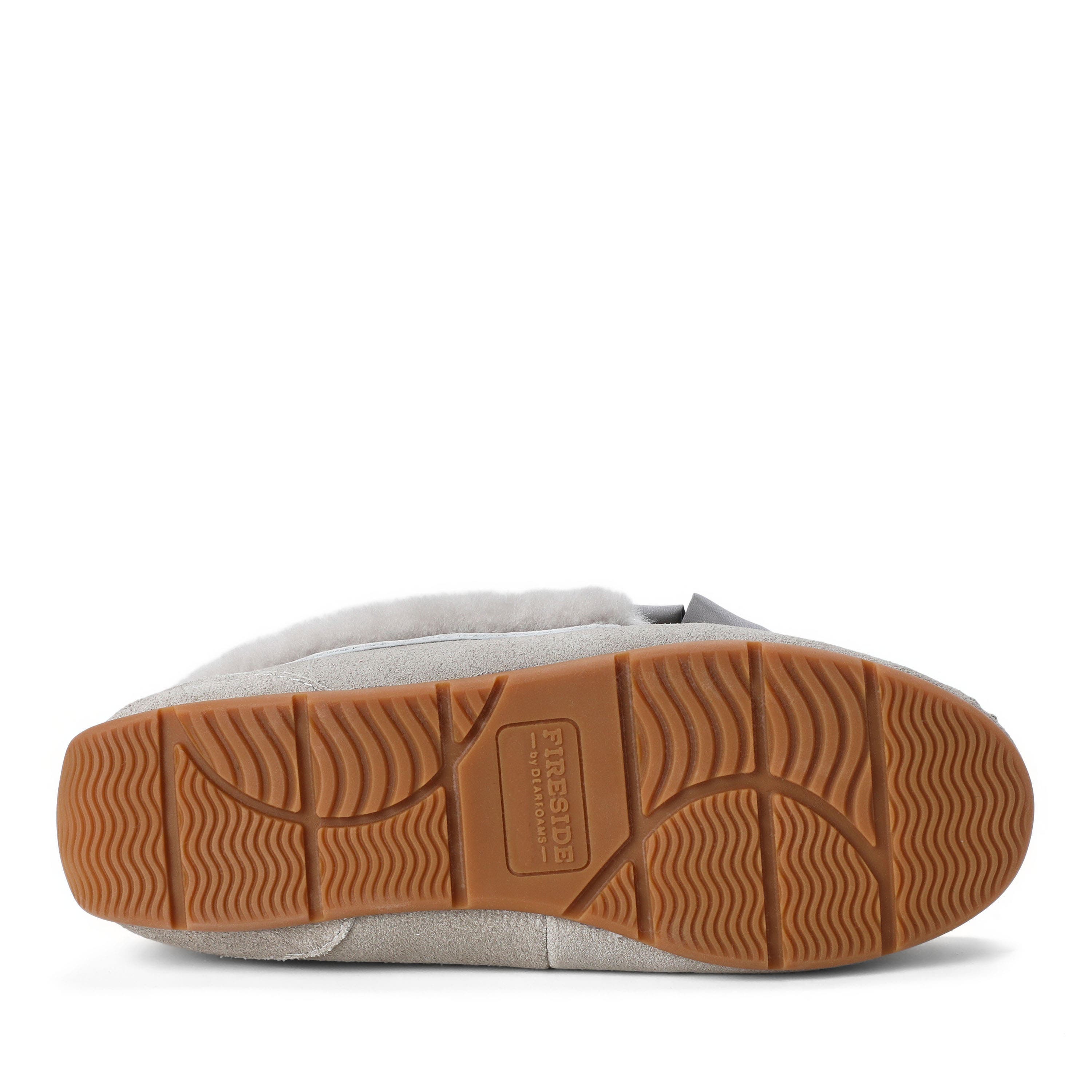 Fireside Mel Dream Bow Moccasin Slippers, Alternate, color, Smoke