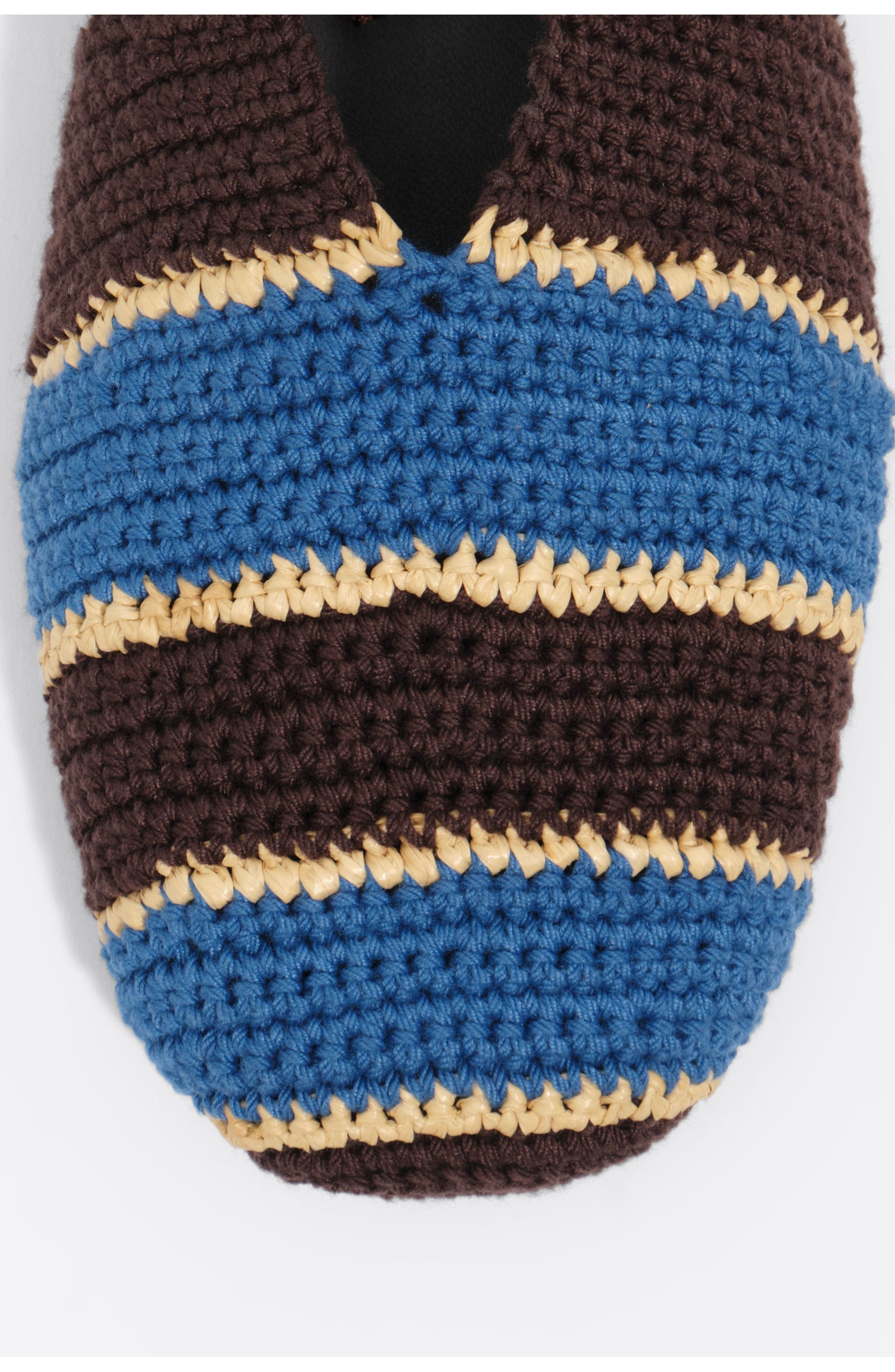 Crochet Raffia Ballerina, Alternate, color, BLUE