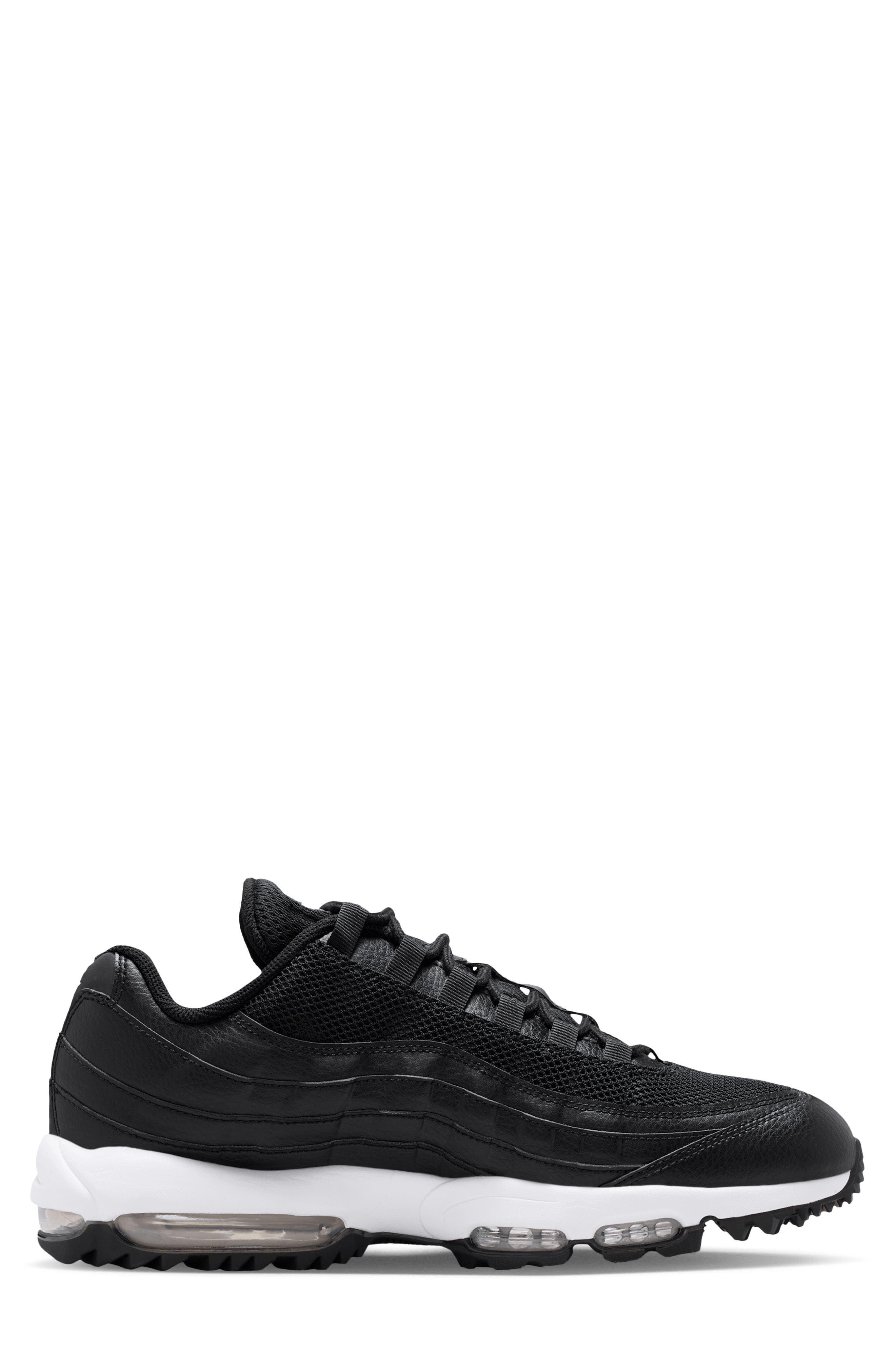 Air Max '95 G Waterproof Golf Shoe, Alternate, color, 002 BLACK/WHITE