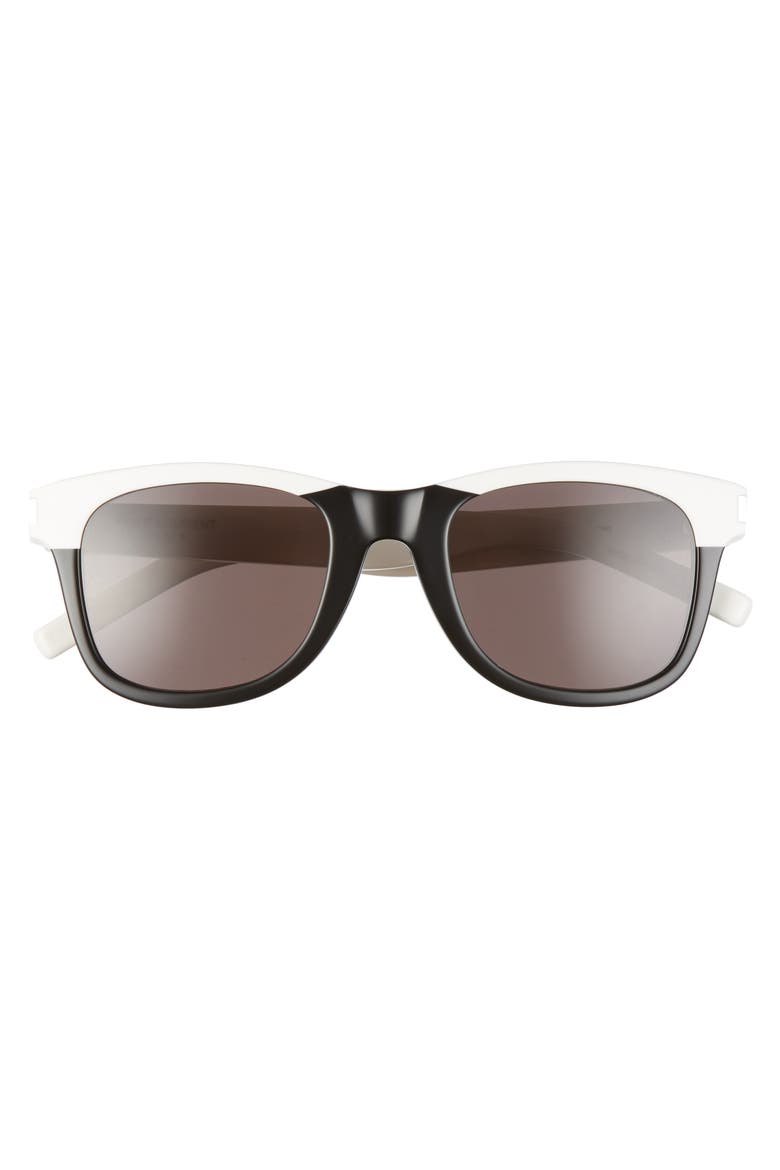 50mm Sunglasses, Alternate, color, SHINY BLACK/ IVORY/ BLACK